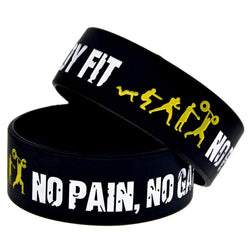 NO PAIN NO GAIN Silicone Bracelet - Gift Noble 