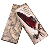 Calligraphy Feather Pen Set - Gift Box  [Limited Edition] - Gift Noble 