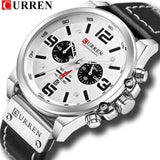 Chronograph Quartz Military Genuine Leather Watch - Gift Noble 
