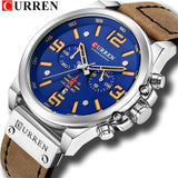 Chronograph Quartz Military Genuine Leather Watch - Gift Noble 