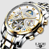 Luxury Automatic Mechanical Business Gold Watch