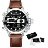 Dual Display Alarm Top Brand Luxury Quartz Watch - Gift Noble 