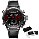 Dual Display Alarm Top Brand Luxury Quartz Watch - Gift Noble 