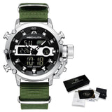 Dual Display Alarm Top Brand Luxury Quartz Watch - Gift Noble 
