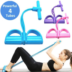 4 Tube Pull Rope Fitness Elastic Bands - Gift Noble 